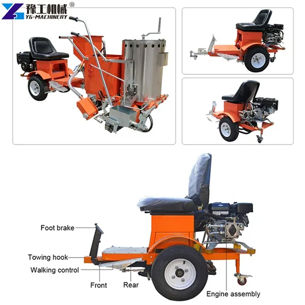 Ride en la máquina de rayas de estacionamiento